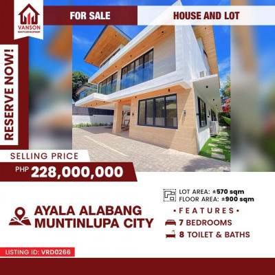 FOR SALE HOUSE AND LOT IN AYALA ALABANG VILLAGE