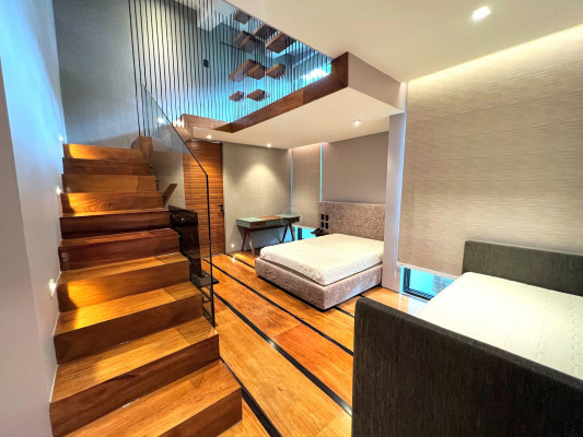 Inside a Black & Wood House and Lot for Sale
