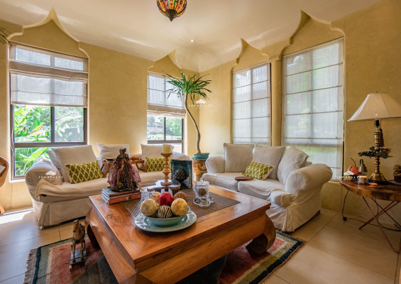 This fully furnished Moroccan-themed house and lot