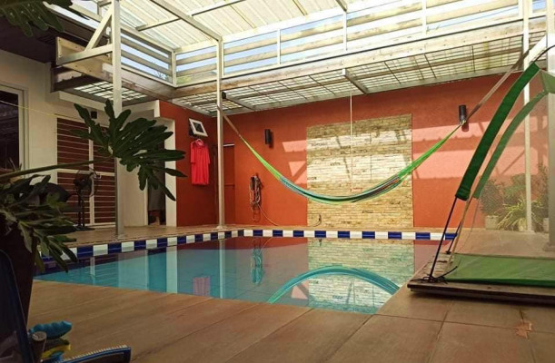 ELEGANT MODERN BUNGALOW HOUSE WITH POOL IN ANGELES CITY PAMPANGA NEAR CLARK