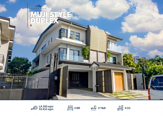 Japandi Interior Decorated 4BR Duplex for Sale in AFPOVAI, Taguig City
