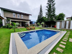 Modern Wooden Log Inspired Theme House and Lot with Swimming Pool