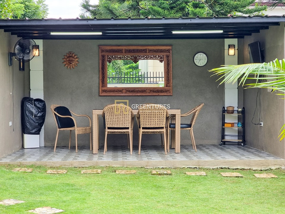 Modern Wooden Log Inspired Theme House and Lot with Swimming Pool photo 3